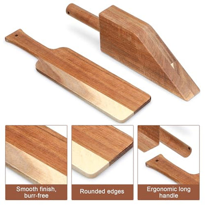 2 Pcs Mattress Lifter & Sheet Tucker Tool Set | Acacia Wood Mattress Wedge Elevator Bed Sheet Tucking Paddle for Lifts Hold The Mattress Tucks Sheets Removes Sheet Bed Skirt