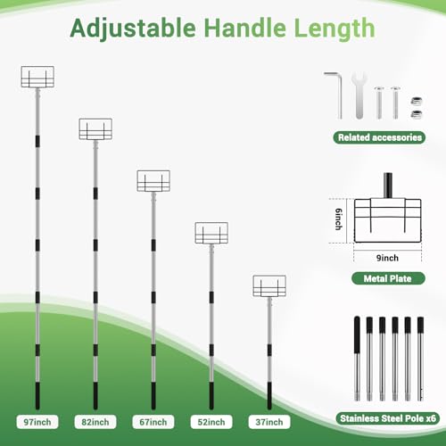 8 Ft Edge Protector Extension Handle, Board Corner Protector Extension Pole for v Shaped Edge Corner Guards, Compatible with Various Edge Protector Flatbed, Detachable Spiral Rod, Handle Only