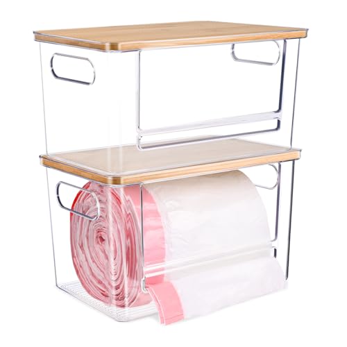 Trash Bag Dispenser Under Sink Organizer for Pantr... (Clear)