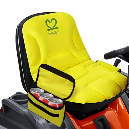 Riding Lawn Mower Seat Cover 600D Non Slip Tractor Seat Cover with Padded | Seat Covers Universal Fits for John Deere, Craftsman, Cub Cadet, Kubota, Troy Bilt and More, Padded Cushion, Non Slip Rubber
