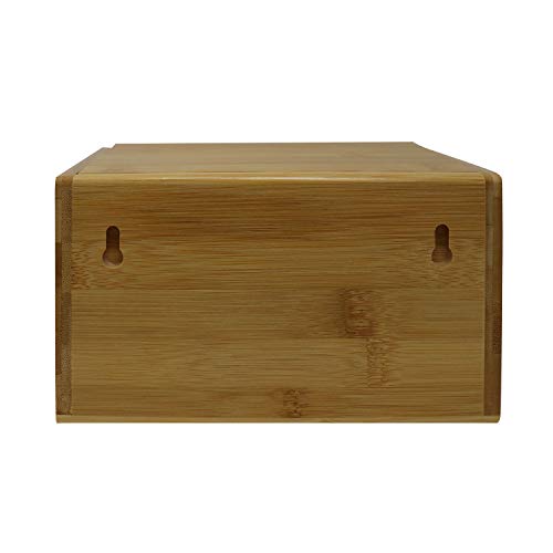 Bamboo Face Mask Dispenser | Wooden Mask Box with Cover for Storing and Dispensing Personal Face Masks