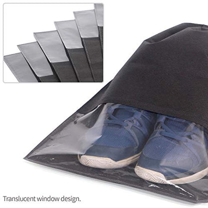 24PCS Travel Shoe Bags Non-Woven with Rope for Men and Women Large Shoes Storage Packing Pouch Organizers