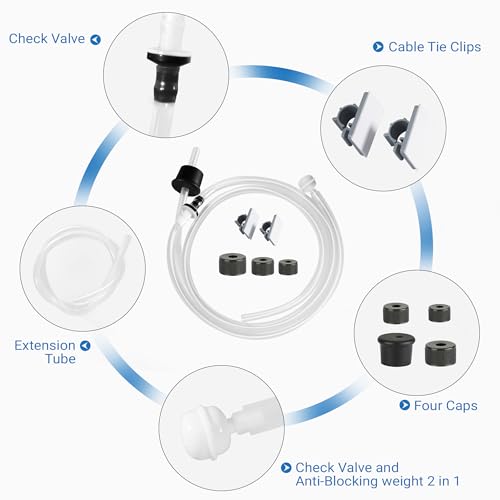 Yofidra Sink Soap Dispenser Extension Kit: Under Sink Dish Soap Dispenser with 47" Tube Hose and Check Valve for Prevent Backflow Countertop Kitchen Sink Accessories