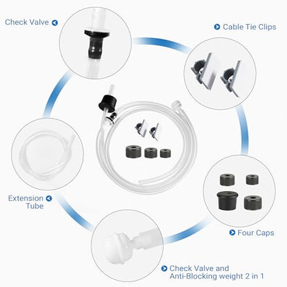 Yofidra Sink Soap Dispenser Extension Kit: Under Sink Dish Soap Dispenser with 47" Tube Hose and Check Valve for Prevent Backflow Countertop Kitchen Sink Accessories