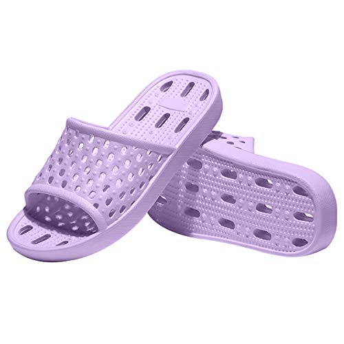Shower Shoes Women Quick Drying Non Slip College D... (2 Count | Purple)