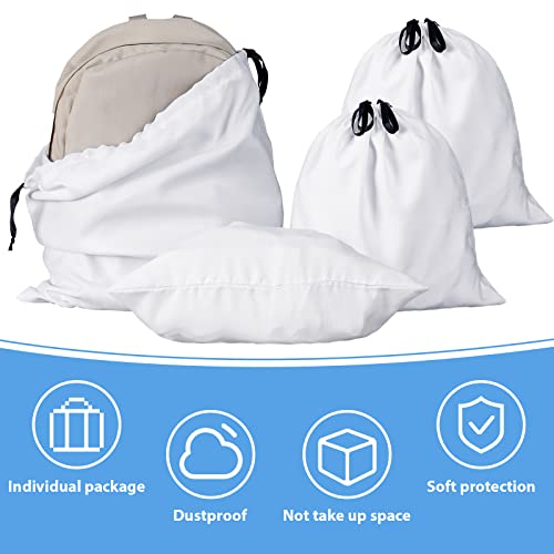 Woanger 10 Pcs Dust Cover Bags Large Dustproof Drawstring Washable Breathable Storage Bag with 2 Sizes, Reusable for Shoes Purses Handbags Travel Packing Luggage Toys Organizer Home Storage