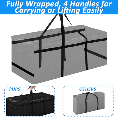 Black Extra Large Storage Bag for Pools with 4 Handles - for Aboveground Inflatable Frame Pools Waterproof Storage Bags for Above Ground Pool Heavy-duty Pool Cover Accessories Storage,56''x23''x23''