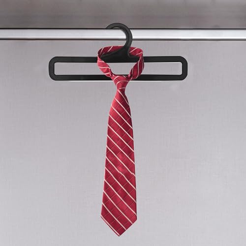 100pcs Tea Towel Hangers for Retail Display, 7.7" L, Plastic Storage Racks Multifunctional for Selling Towel, Hanging Storing Scarf Legging Clothes Sock Wardrobe Ties Shawls Rings Belts Scarves, Black