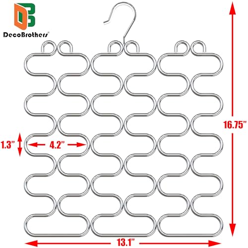 Deco Brothers Scarf Hanger for Closet, 23 Loop, Chrome