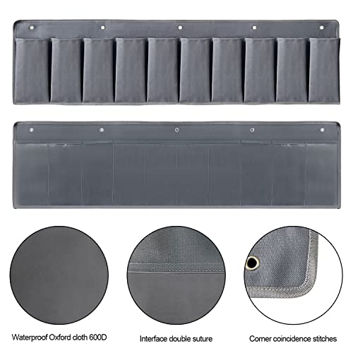 RV Shoe Pockets 10 Pockets Heavy Hanging Bedside Storage Organizer with Sturdy Hooks Storage Pockets Hangs on bed for Shoes Toys and Tool Accessories