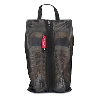 pack all Shoe Bag for Travel, Water-Resistant Shoe Pouch for Sports | Odor-Resistant, Dustproof, Portable, Soccer Cleats & Gym Storage, Fits Up to Size 11, 1 Pack, Black