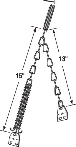 Prime-Line K 5141 Storm Door Protector Chain and Spring, Black Finish (Single Pack)
