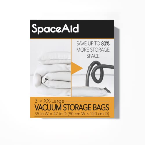 Jumbo Vacuum Storage Bags, Space Saver Sealer Comp... (3 Count | Clear)