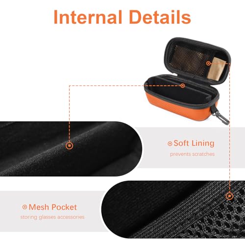 Bukere Double Eyeglasses Case with Adjustable Slots, EVA Hard-shell Travel Dual Glasses Sunglasses Organizer for Men Women