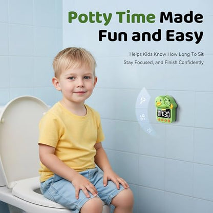 Shower Timer Waterproof Visual Timer for Kids - 99 Min Duck Shaped Digital Toddler Timer with Color Countdown Rechargeable Potty Training Shower Clock for Bathroom Toilet & Kitchen