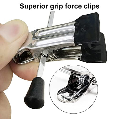 NORTHERN BROTHERS Pants Hangers 12 Pack Skirt Hangers with Clips Metal Adjustable Hanger for Pants Trousers Men Women Kids Clothes
