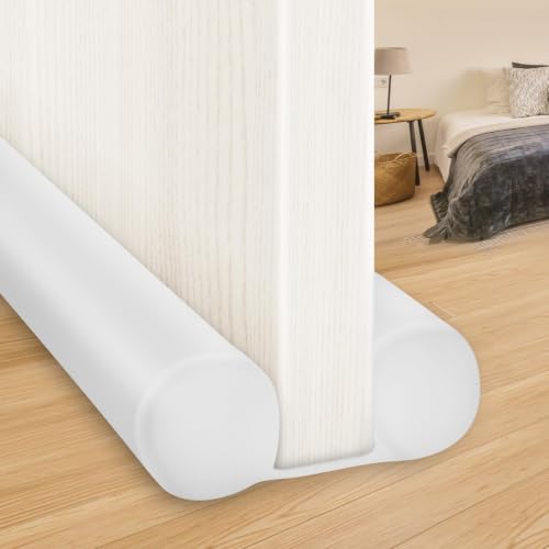 Large Door Draft Stopper 30 Inch for Small Bedroom... (White | Foam)