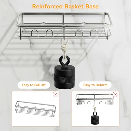 Adhesive Shower Caddy, Large Capacity Shower Racks for Inside Shower, No Drill Bathroom Shower Organizer and Storage, 2 Pack Silver Bathroom Shelves, Home Decor Rv Accessories, Apartment