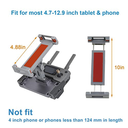 Hanatora 4.7-12.9 Inch Tablet Holder Mount for DJI Mavic Mini,Mini SE,Mavic 2 Pro/Zoom,Spark,Mavic Air/Pro Platinum Remote Controller, Aluminum Phone Accessories