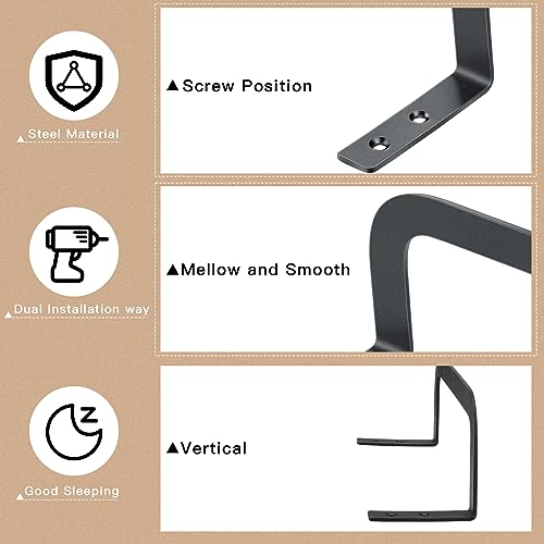 Hicarer 6 Pcs Mattress Slide Stopper Non Slip Mattress Retainer Bar for Adjustable Beds Holder Metal Stabilizers for Wooden Bed Frame to Prevent Sliding Holder in Place Gripper