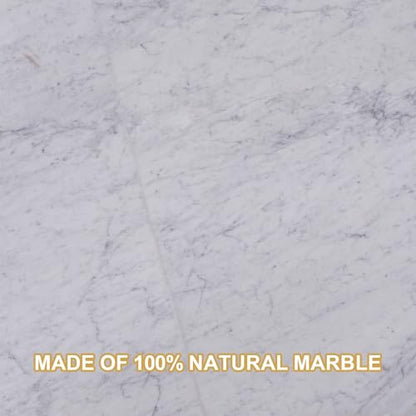 Carrara Marble Paper Towel Holder Countertop, 6" Genuine Stone Paper Towel Holder Stand for Kitchen Storage, for Standard Rolls