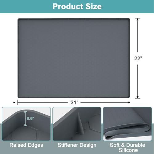 Under Sink Mats for Kitchen Waterproof 31" x 22",...