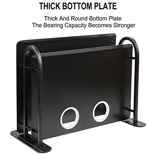 Z-Color Black Metal Double Wireless WiFi Router Storage Box/TV Set Box Shelf Wall Hanging Plug Board Bracket Cable Storage Organizer (Small)