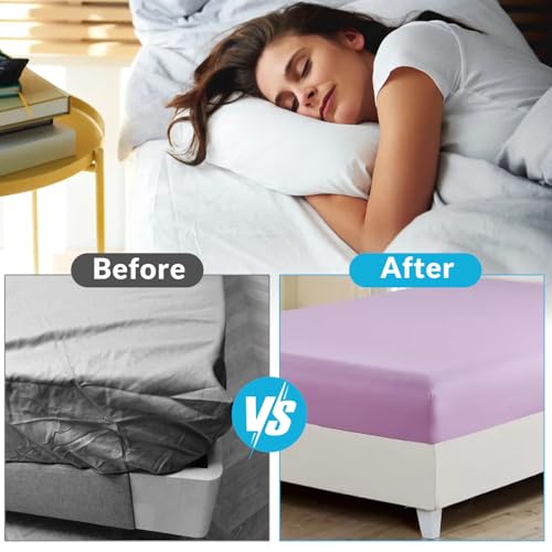 Bed Sheet Straps, 8-Pack Adjustable Bed Sheet Clips - Easy Install Secure Fit Clips, Non-Slip Elastic Holders for Fitted Sheets | Keep Sheets in Place (Blue)