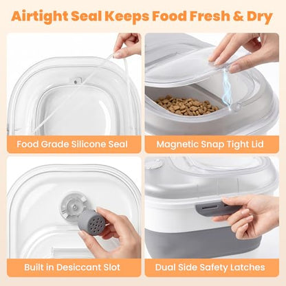 50 Lbs Rice Storage Container, Collapsible Pet Food Container