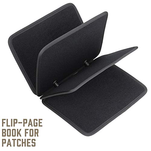 LIVANS Patch Booklet Organizer, Flip-Page Patch Book | Mini Display Patches Panel Board with Removable Ring Binders, for Morale Patches, Badges, and Collections