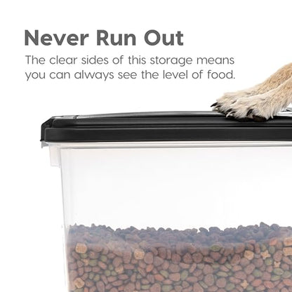 IRIS USA Dog Food Storage Container, Airtight, 30 lb Capacity, Wheels
