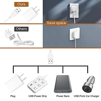 JUSJUBR Under Cabinet Lighting, 2pcs 12" 3000K Dimmable LED Closet Light, USB Plug, Memory Function, Linkable Cabinet Light Bar for Kitchen, Plug-in Workbench Light, Super Slim LED Light Bar for Room