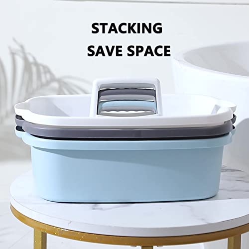 Large Cleaning Supplies Caddy Portable Shower Caddy Basket Dark Gray | Sturdy Supply Organizer with Handle Plastic Bucket Tool Storage for Bathroom Bedroom Kitchen Garden College Dorm Essentials