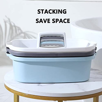 Large Cleaning Supplies Caddy Portable Shower Caddy Basket Dark Gray | Sturdy Supply Organizer with Handle Plastic Bucket Tool Storage for Bathroom Bedroom Kitchen Garden College Dorm Essentials