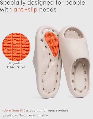 XIXITIAO Non Slip Quick Drying Shower Shoes with Drain Holes | Shower Slippers for College Dorm, Bathroom, Pool and Beach, Lightweight EVA, Non Slip Grain Sole, Toe Protection