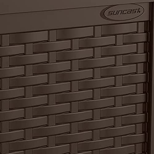 Suncast 22 Gal, Small Outdoor Storage Deck Box, Java Resin, Flat Lid
