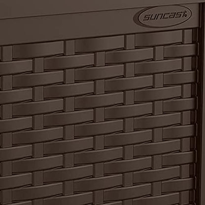 Suncast 22 Gal, Small Outdoor Storage Deck Box, Java Resin, Flat Lid