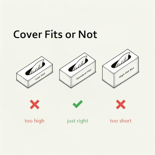 OLETHA Aesthetic Rectangle Tissue Box Cover, Standard, Light Taupe | Faux leather tissue box holder fits Kleenex 110-160 ct flat boxes; desk decor for home, office, room; velcro base; easy swap