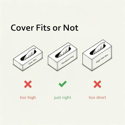 OLETHA Aesthetic Rectangle Tissue Box Cover, Standard, Light Taupe | Faux leather tissue box holder fits Kleenex 110-160 ct flat boxes; desk decor for home, office, room; velcro base; easy swap
