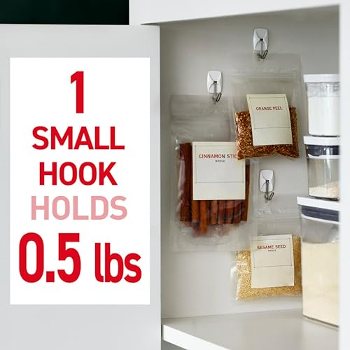 Command Small Wire Toggle Hooks, 32 Count, and 48 Strips, Damage Free Hanging Wall Hooks with Adhesive Strips, No Tools Required for Hanging, Organization and Storage, Holds up to 0.5 lb