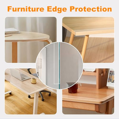 2 in x 13.12 FT,Clear Soft Corner Protectors for Furniture Strip,Sharp Edge & Table Bumper,Window Edge,Wall Protector, Soft Corner Guards Safe for Proof,Table Corner Protectors in Family