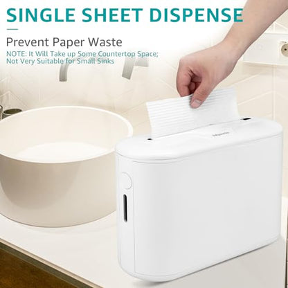 Multifold Paper Towel Dispenser Countertop, White | Commercial Hand Towel and Napkin Holder, Non-Slip ABS Base, Fits Trifold, C-Fold and Z-Fold Towels