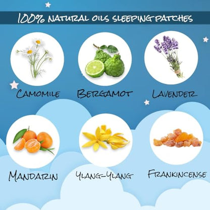 60PCS Zen Sleep Patches for Kids & Adults, Melatonin-Free with Natural Oils | Bedtime Support Stickers with Lavender, Chamomile, Frankincense & Essential Oils, for Calm Evening Routines