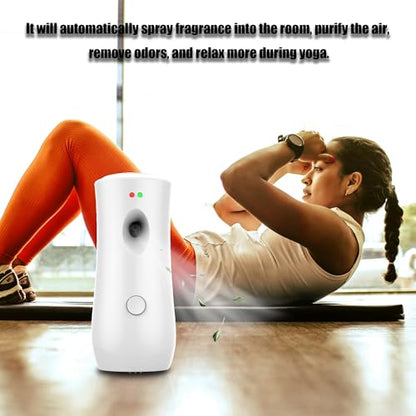 (2-Pack) Automatic Air Freshener Spray Dispenser, Wall Mounted/Free Standing Air Fresheners for Home and Commercial Use, Multiple Time Scent Release Setting for Room/Restroom Sprayer (White ADS08)
