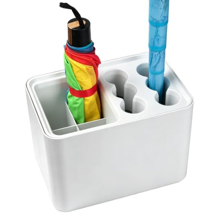Umbrella Stand Rack Umbrella Holder with Drip Tray for Entryway Corner Home Office Decor Space Saving Organizer Stored 10 Umbrellas, White