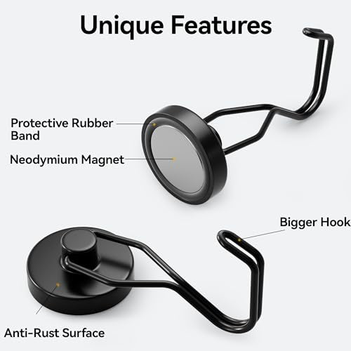 100lbs Magnetic Hooks Heavy Duty Neodymium Magnet for Cruise Cabin | Refrigerator, Grill, Garage, Kitchen, Hanging, Fridge, Outdoor, Key Holder, BBQ, Utensil Hangers, Oven