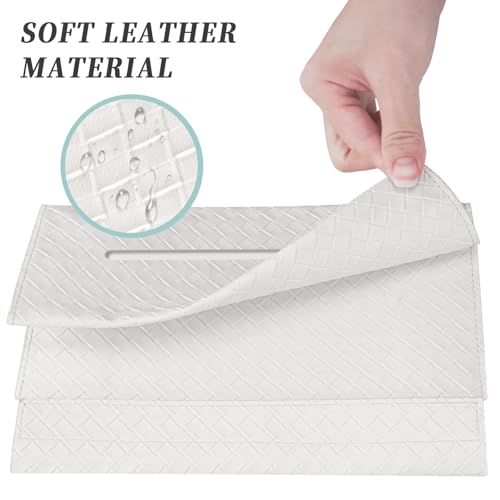 NiHome PU Leather Tissue Box Cover for Kleenex Hand Towels, Versatile Design for Countertops and Towel Racks, Leather Enhances Home Decor, Easy to Use with Exquisite Edging Craftsmanship