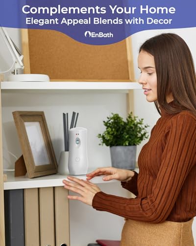 Automatic Air Freshener Spray Dispenser, White Wall Mounted or Free Standing Battery Operated Sprayer for Home or Commercial Use, 3 Auto Time Settings for Scent Release for Room/Bathroom Freshness