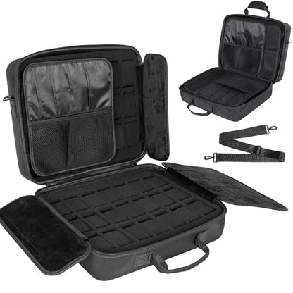 42 slots watch storage box, portable hard watch travel box, watch storage display storage box, padded watch portable box for watches