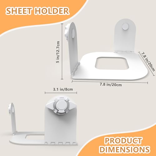 Bed Sheet Holder Corner Straps, Sheet Clips, Metal Material, Non-Slip, Easy to Install, Keep Sheets Firm & Tight All Night, Universal Clips (White)